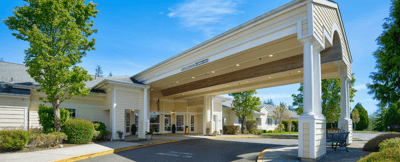 Exterior view of Inland Point Retirement Community entrance