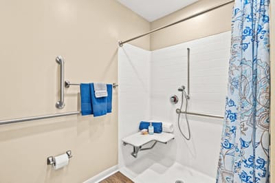 Accessible bathroom designed for senior residents