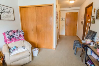 Cozy interior view of a resident's room