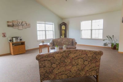 Common area with seating and decor