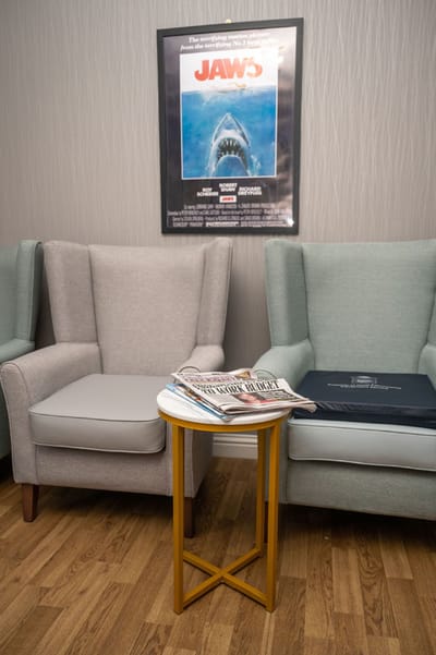 Lound Hall Nursing Home, nursing home — Armchairs and a small table with magazines