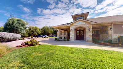 Exterior view of Living Springs Village building entrance