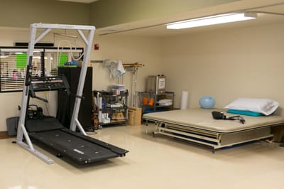 Interior view of a rehabilitation therapy room
