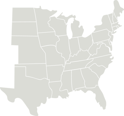 Outline map of the eastern United States