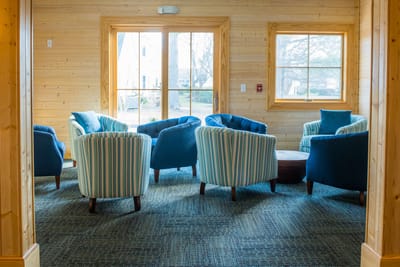 Cozy seating area in a facility interior