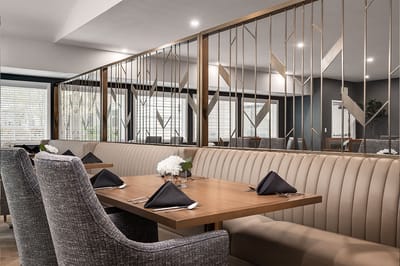 Elegant dining area with modern decor