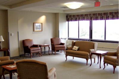 Comfortable seating area in a common room