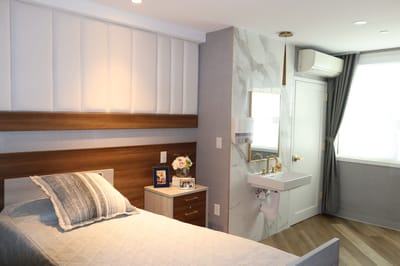 Private resident room with modern decor