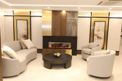 Cozy common area with modern seating and decor