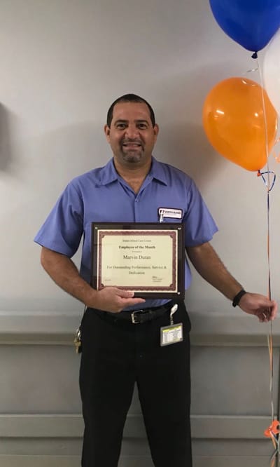 Employee of the Month award presentation