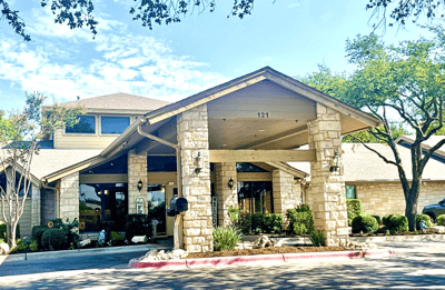 Entrance of Park Place Care Center featuring a covered porch