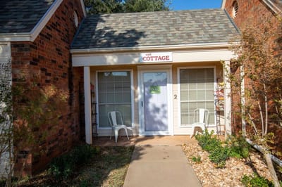 Exterior view of The Cottage entrance at Mesa Springs
