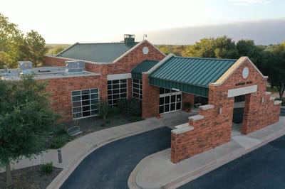 Aerial view of Mesa Springs Retirement Village building entrance