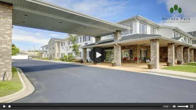 Front entrance of Waneka Park Assisted Living facility