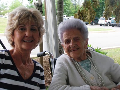 Residents enjoying time outdoors together