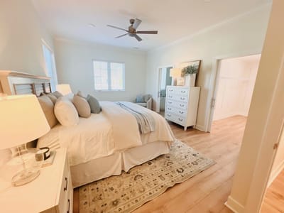 Bright and inviting private resident room with modern decor