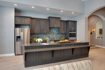 Modern kitchen area in a senior living facility