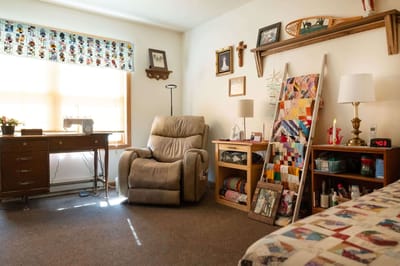 Cozy resident room with personal touches