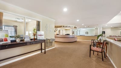 Interior view of the facility's reception area