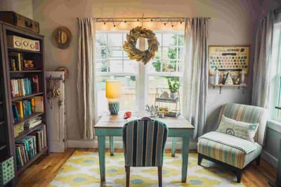 Parkwood Independent Living, independent living in Bedford, TX — Cozy study area with a desk and reading chair
