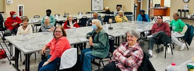 Residents enjoying a gathering in a common area.