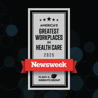 Accent Care – Portland, hospice care in Portland, OR — Award badge for America's Greatest Workplaces in Health Care 2025