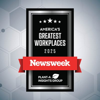 Accent Care – Portland, hospice care in Portland, OR — Award plaque for America's Greatest Workplaces 2025
