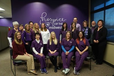 Group photo of staff members in a nursing facility