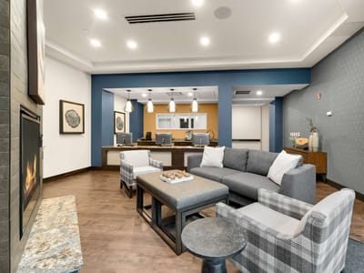 Inviting common area with modern furnishings