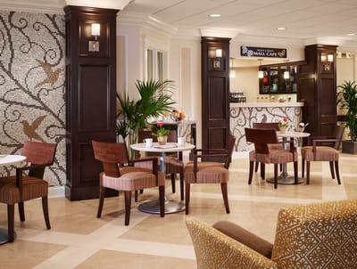 Bright and inviting interior of a communal cafe area