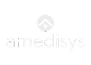 Amedisys logo with a mountain symbol