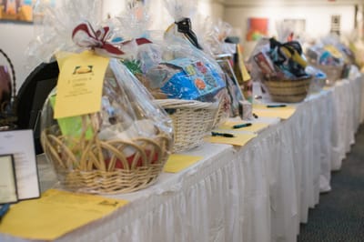 Decorative baskets for an event auction