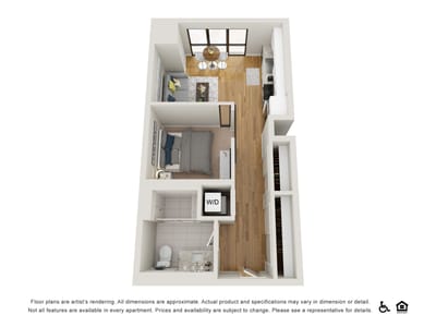 Architectural floor plan of a residential unit