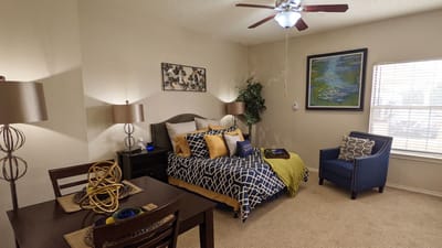 Cozy interior of a resident room with decor