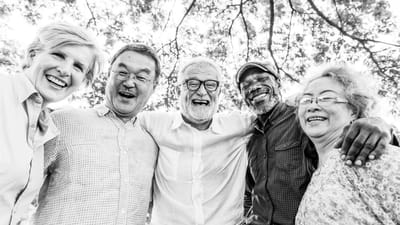 May River Landing, assisted living in Bluffton, SC — Group of seniors smiling together outdoors