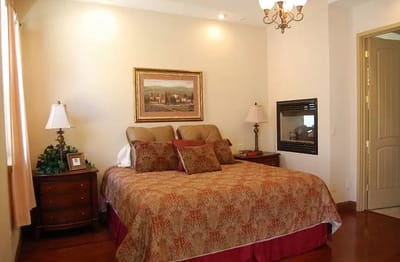 Cozy bedroom in a senior living facility