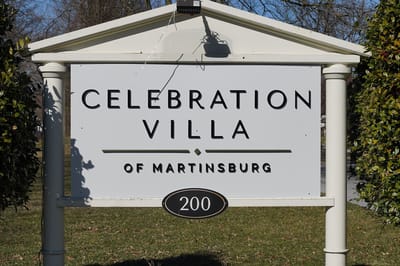 Sign for Celebration Villa of Martinsburg