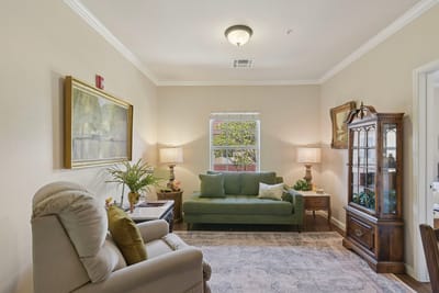 Cozy common area with comfortable seating and decor