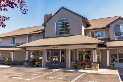 Exterior view of Highgate Senior Living in Vancouver