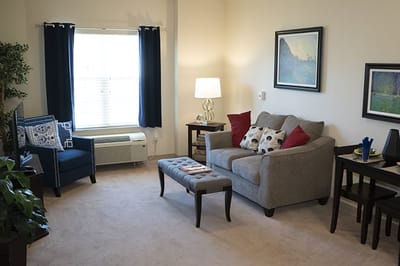 Cozy living room area with furniture and decor