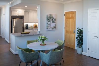 Bright and welcoming interior of a resident unit