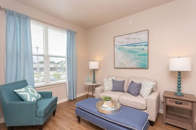 Bright and inviting common area with comfortable seating