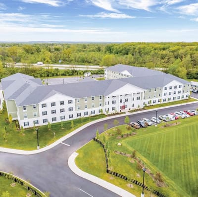 Aerial view of Homestead Village Senior Apartments