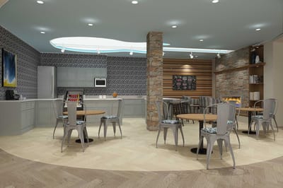 Bright and inviting dining area in the facility