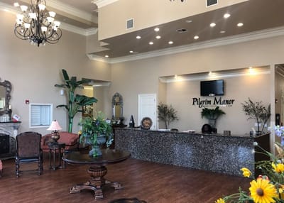 Welcoming interior lobby with reception area and decor