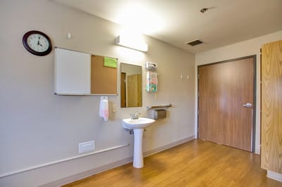 Simple interior view of a resident room