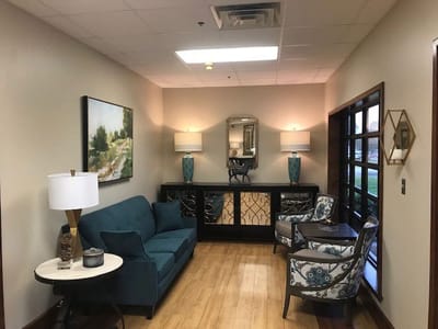 Bright interior lounge area with seating