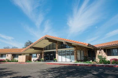 Exterior view of Riverwood Health Care Center entrance