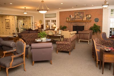 Interior common area with seating and plants