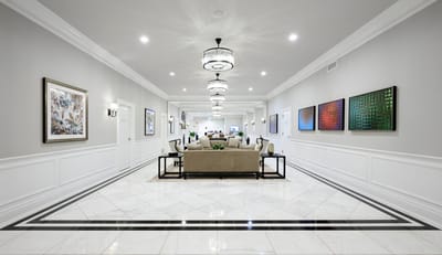 Interior view of a well-lit lobby area